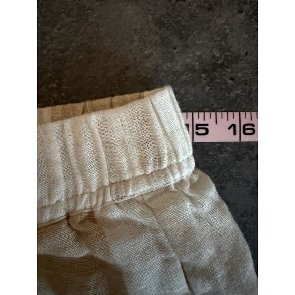 Laude the Label Linen Shorts Womens Size Medium Striped Summer Relaxed Lagenlook - Picture 6 of 8